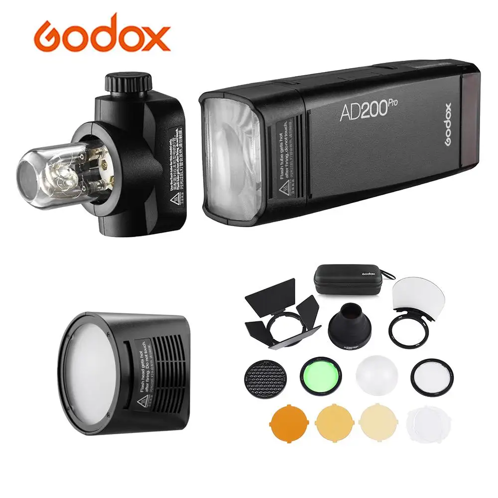 US $616.92 Godox AD200Pro Pocket Flash Wireless TTL Flash AKR1 Pocket Flash Light Kit Wireless X System For Nikon Sony Olympus Canon EOS