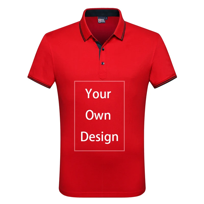 Индивидуальная вышитая рубашка поло с принтом на заказ, спецодежда, униформа для женщин и мужчин, Офисная форма, стиль - Цвет: Красный