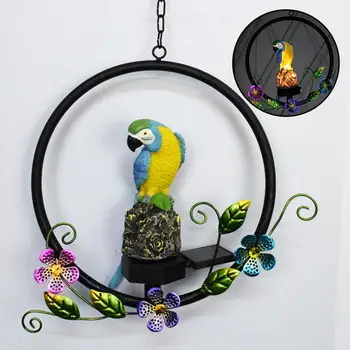 

Gardens Light LED Solar Hanging Light Bird Shape Energy Saving Light Sensor Resin Craft Hanging Lamp for Garden Lawn Decoration