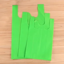 10 шт./компл. Новые складные многоразовые эко-сумка конфетных цветов в полоску Сумка-тоут складной мешок сумки большой емкости Сумки для хранения