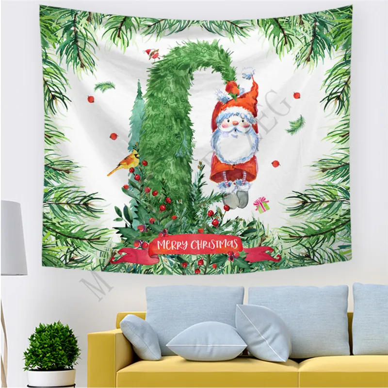 16 видов конструкций красочный Рождественский гобелен Санта олень Снеговик настенный декоративный настенный узор одеяло для пикника чехол для дивана фон - Цвет: D15