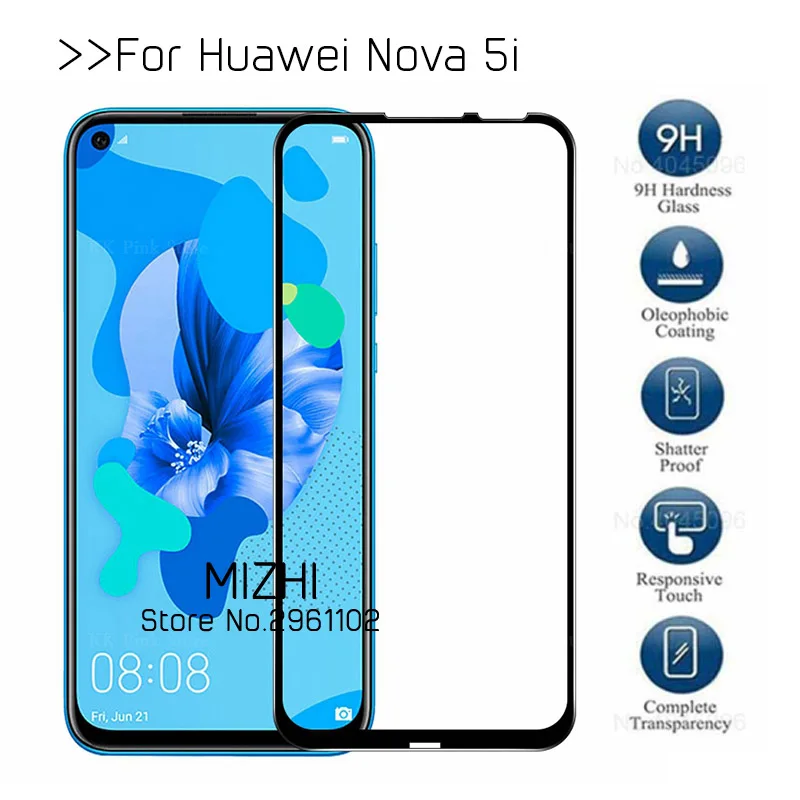 Safety Tempered Glass For Huawei Nova 5i Protective Glas On Huwei 5 i i5 Screen Protector Nova5i GLK-AL00 GLK-TL00 film | Мобильные