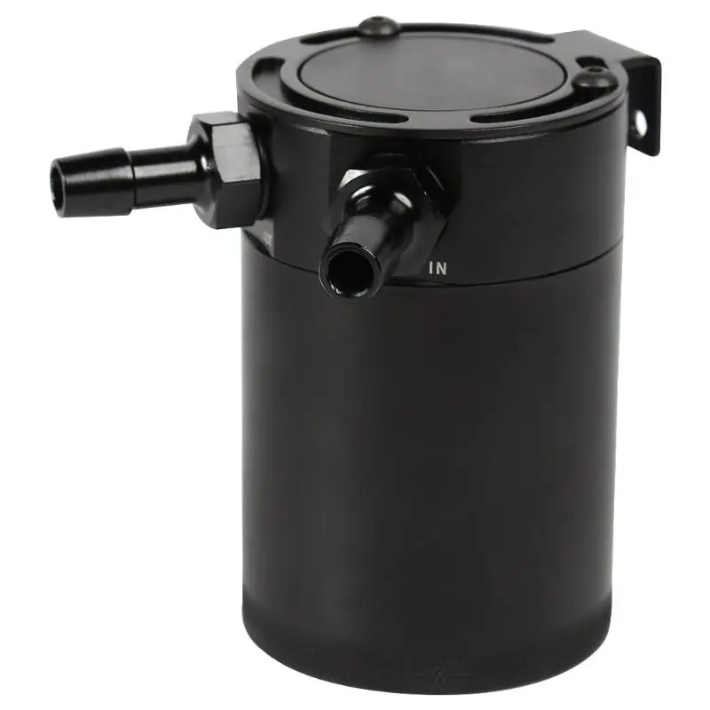

Universal Baffled Aluminum Oil Catch Can Filter Separation Practical Durable and Portable 2 Port Engine Oil Catch Tank Reservoir