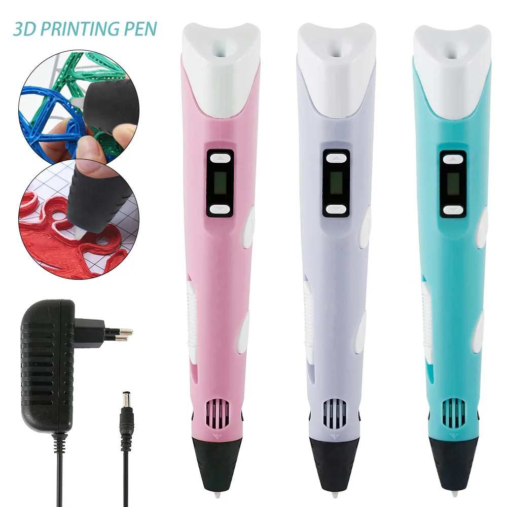 3d Pen Led Screen Diy 3d Printing Pen Pla Filament Creative Toy Gift For Kids Design Drawing 3d Printer Pen Drawing Stift 3d Pens Aliexpress
