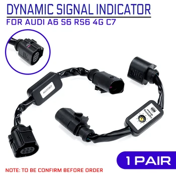 

For AUDI A6 S6 RS6 4G C7 2pcs Dynamic Add-on Module Cable Wire Harness Turn Signal Indicator LED Taillight Left&Right Taillight