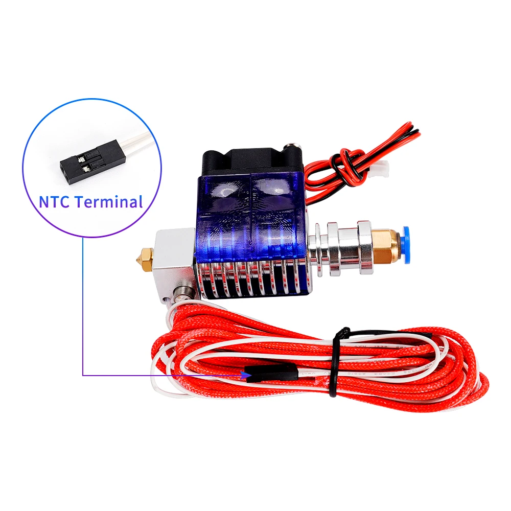 Hotend E3d v5 v6 Hotend Impressora 3d Extrusora 04 mm Bico para 175 mm Filamento Cabeça de Impressão Distância Direta 12v 24v - Imagem 6