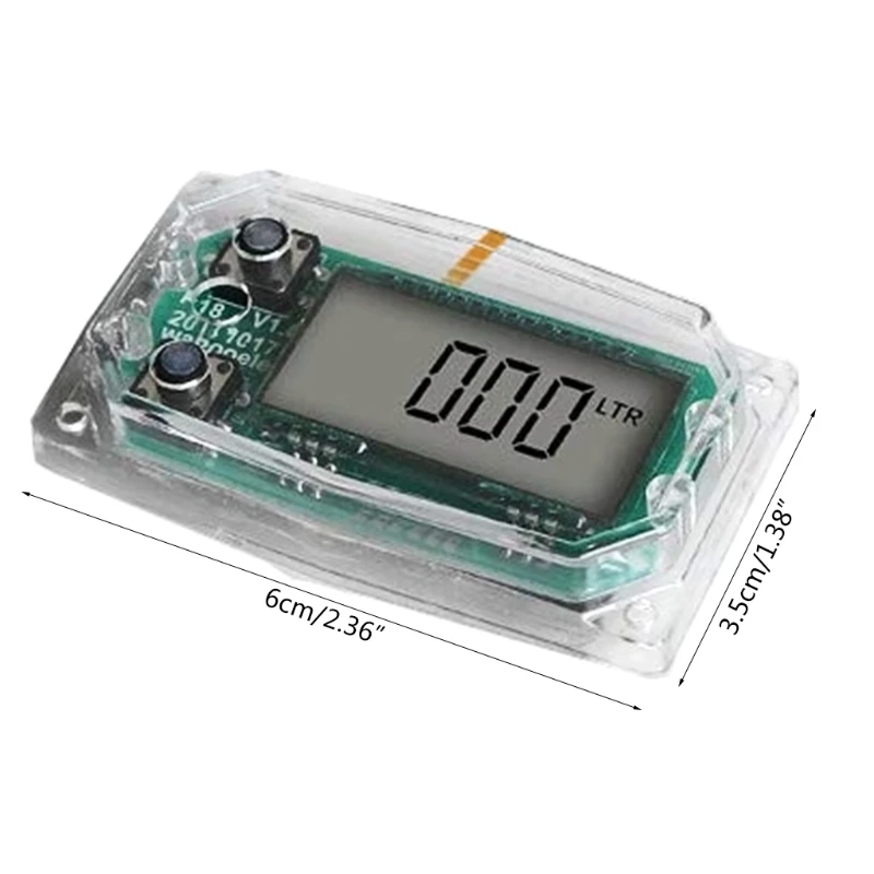 587C Turbine Flow Meter Digital Oil Fuel Flow Meter Mini Pump Fuel Diesel Counter Display Chip