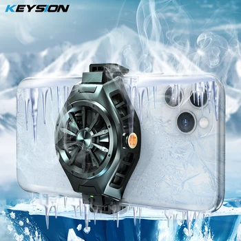 

KEYSION Mobile Phone Cooler Semiconductor Cooling Fan for iPhone Huawei Samsung Xiaomi OPPO Phone Radiator PUBG Gaming Heat Sink