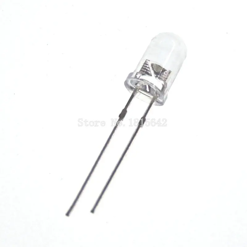 100PCS 5mm Round White LED Diode Super Bright Water Clear LED Light