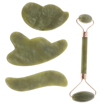 

Face Neck Back Body Pressure Therapy Natural Jade Guasha Board Face Massager Lifting Tool Anti Cellulite Wrinkle