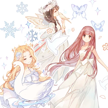 

Fairy Girls And Flying Birds PET Washi Tapes Bullet Journal Masking Tape Adhesive Tape DIY Scrapbooking Washi Stickers