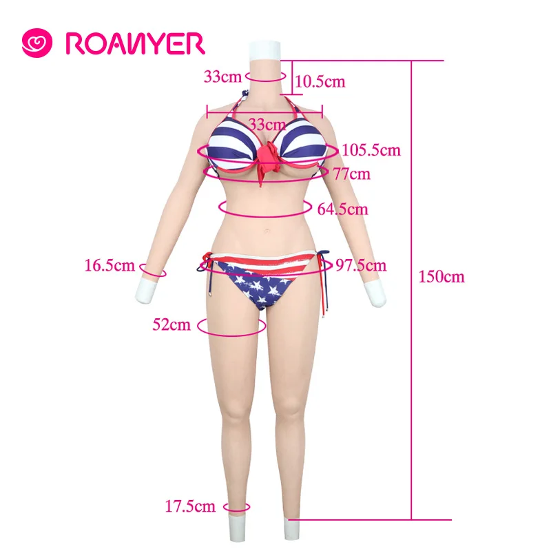 Roanyer поддельные груди чашка H силиконовые формы для с руками костюмы
