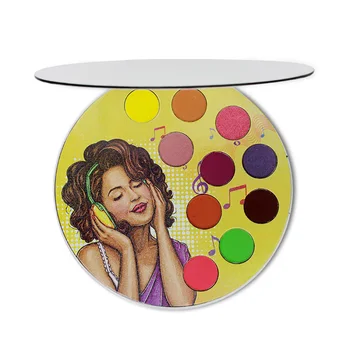 

100 Piece Private Label Wholesale Matte Shimmer Glitter Eyeshadow Palette With Mirrors Neutral Eye Makeup Custom Packaging Logo