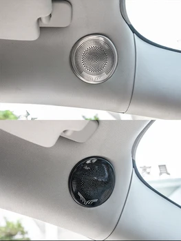 

For Tesla Model 3 Accessories Front/ Back Column Roof Horn Hood Model 3 Speaker Cover Decorative Sequin 2pcs/set