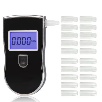 

LCD Display Alcohol Tester To 818 Ethylotest Police Digital Detector Professional and 30/20 pcs nozzles Dropshipping