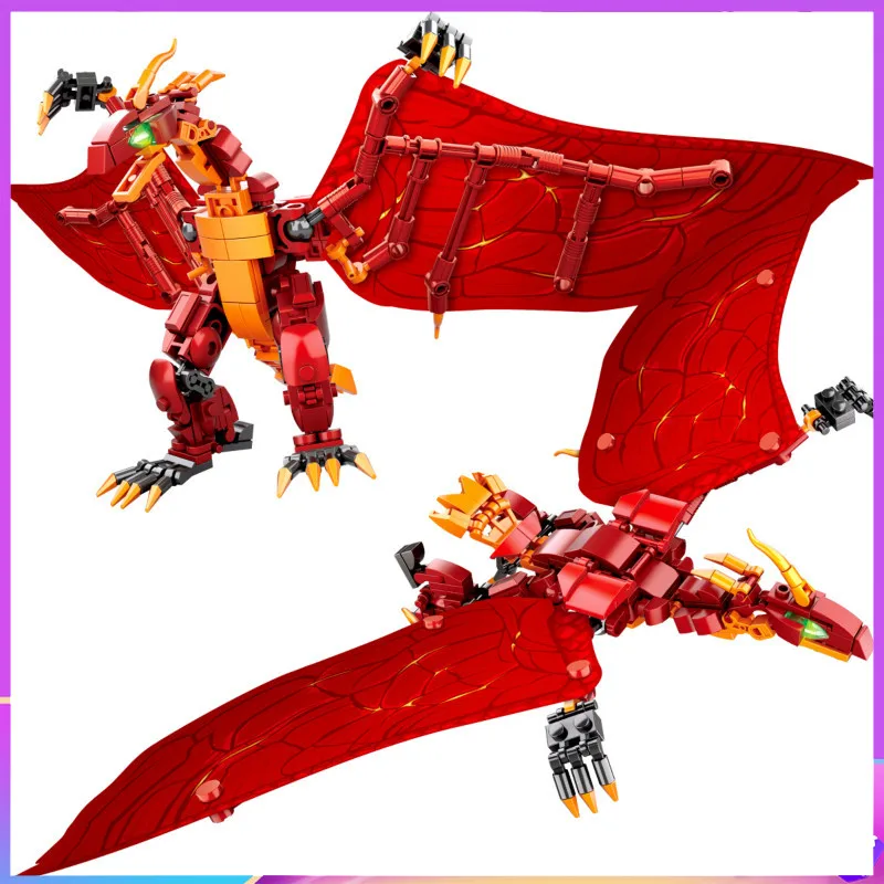 

Sluban 0786 Godzillaing Rodan King of The Monsters Brickheadz Sets Building Blocks Brick Toy Movie SuperHero