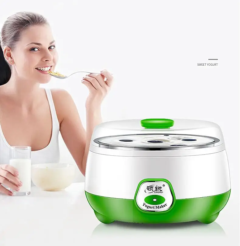 220V 1L Household Mini Electric Yogurt Maker Automatic Multifunctional DIY Yogurt And Natto Fermenting Machine Rice Wine Maker