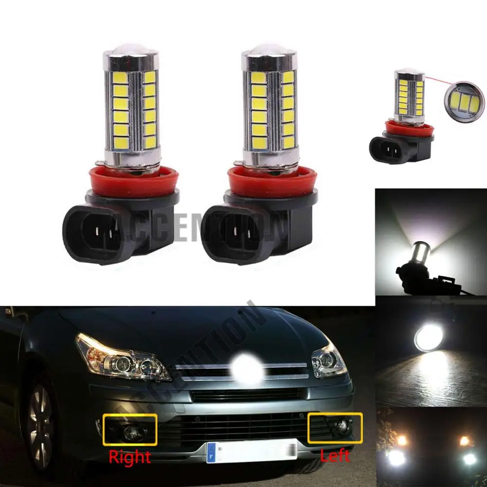2 шт. светодиодный светильник противотуманные лампы для Citroen C3 C4 C5 C6 C-Crosser Xsara Picasso