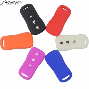 

jingyuqin 15ps Remote FOB 2+1 panic 3 Buttons Car-Styling Key Cover Case For Nissan Armada Xterra Pathfinder Proctor Skin Set
