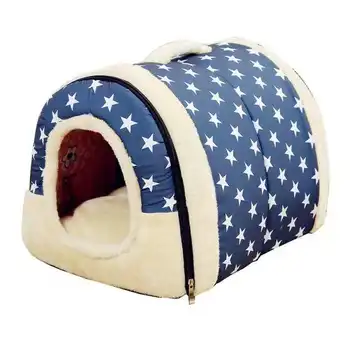 

Large Pet Dog Bed cat house cave Comfortable Print Stars Kennel Mat For Pet Puppy Winter Summer Foldable Cat Bed Pet Supply