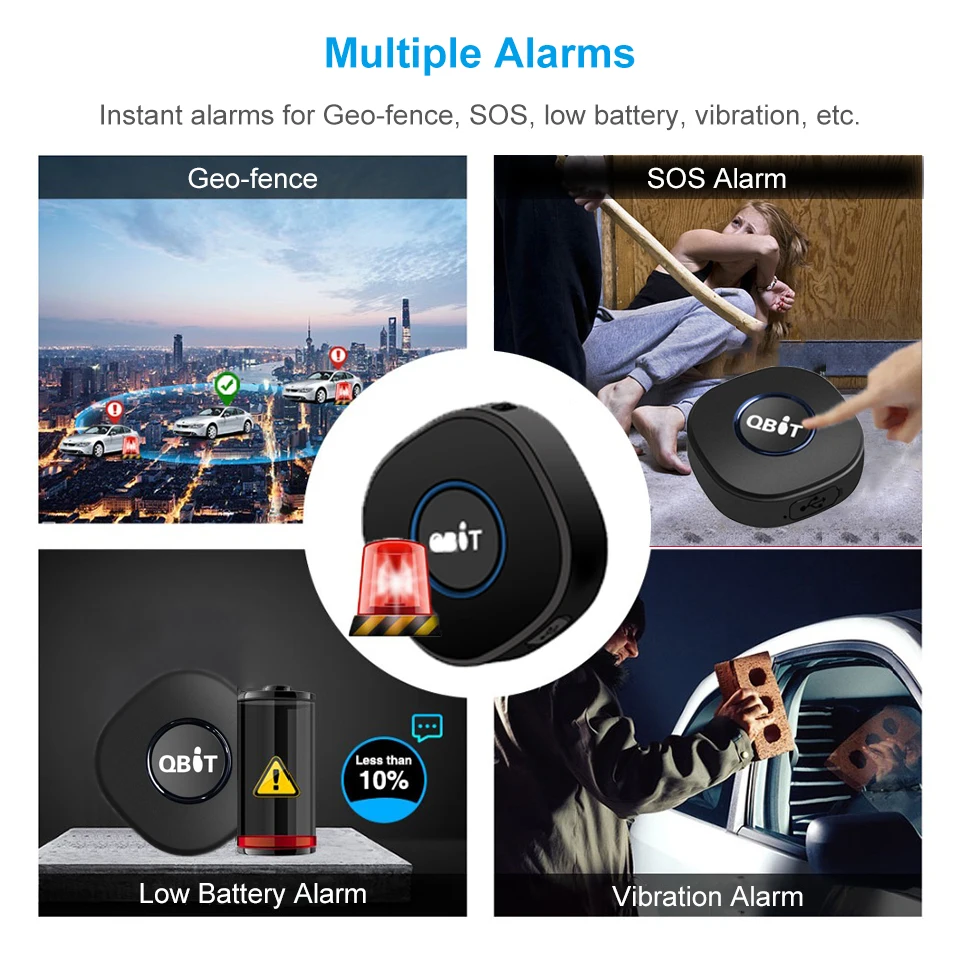 Mini GPS Locator JIMI Qbit Waterproof Kids Dog Cat Tracker With 4 Days