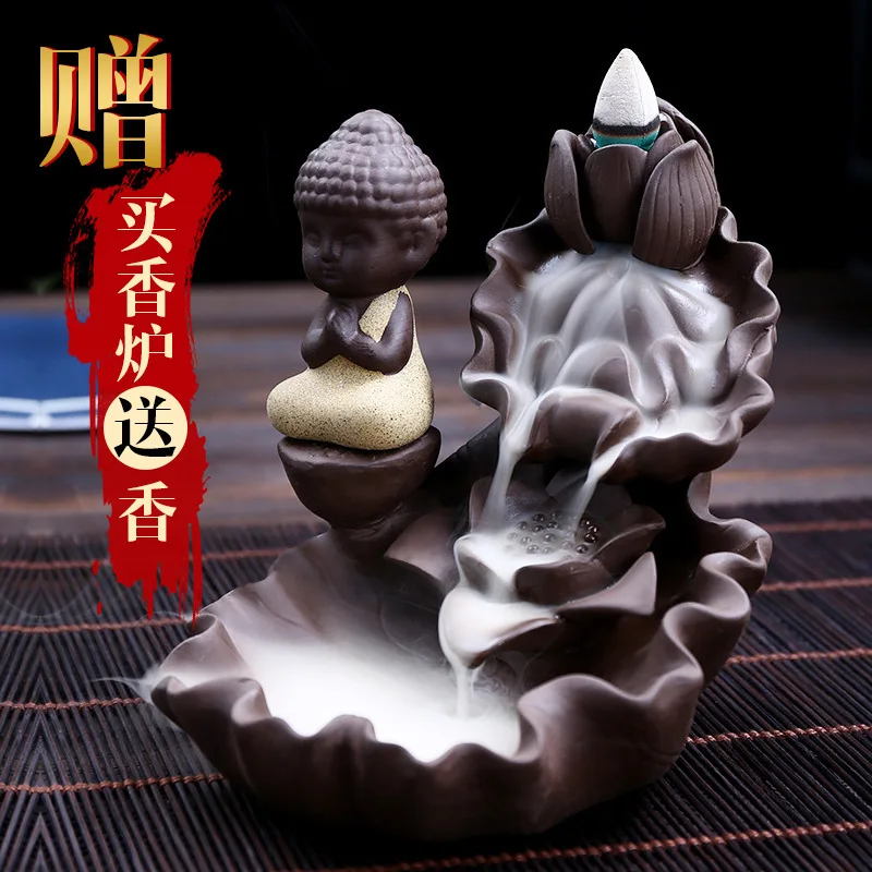 

2019 New Humidifier Monk Series Present Violet Arenaceous Ta Smoked Incense Burner Furnishing Articles Manufacturer Wholesale