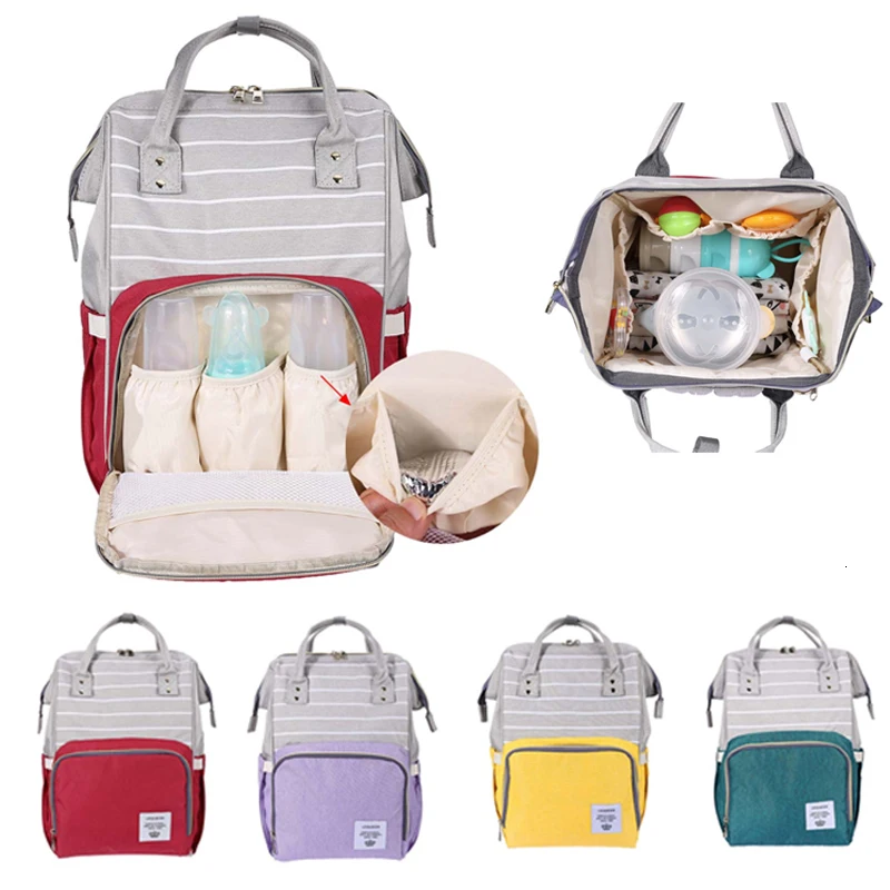 

Fashion Mummy Maternity Diaper Bags Women Multifunction Large Capacity Stripe Travel Backpack Baby Stroller Nappy Bag