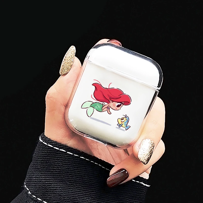 

Cute Mini Princesses Mermaid Belle Snowwhite Soft TPU Earphone Case for Airpods 1/2 Wireless Bluetooth Earphone Air Pod Covers