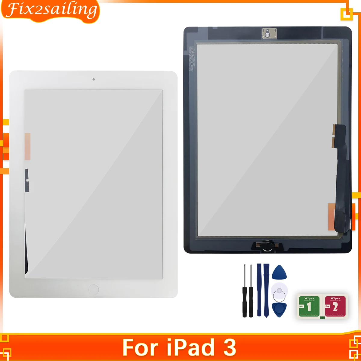 Стекло сенсорного экрана для iPad 3 A1430 A1416 A1403 Внешний LCD сенсорный Экран дигитайзер