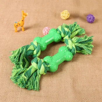 

Pet Bite Resistant TPR Interactive Chew Toy Dog Rope Ball Chew Toys Teeth Cleaning Pet Toy for Small Medium Dogs Pet Products