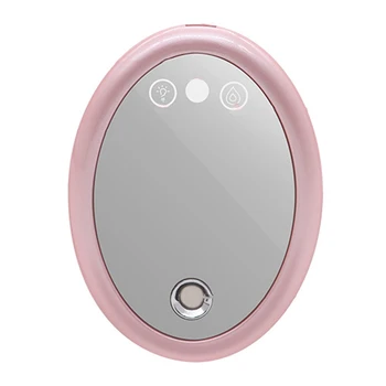 

1/36 Lights Led Mini Makeup Mirror Portable Mini Face Steamer Humidifier Usb Connect Cable Built-In Battery Chargeable Small
