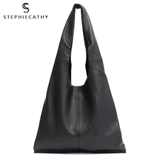 SC брендовая дизайнерская большая сумка-тоут из натуральной кожи, Женская винтажная Повседневная кожаная сумка для покупок, сумка на плечо для отдыха, большая сумка-хобо