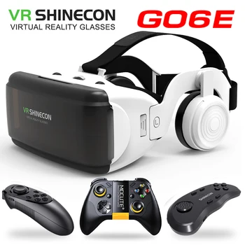 Shinecon Pro 가상 현실 VR 안경, 3D VR 고글, 골판지 헤드셋, 스마트폰 iOS 안드로이드용 가상 안경, 신제품