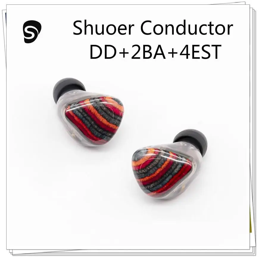 Shuoer Conductor Electrostatic DD 2BA 4EST Tribrid Flagship In Ear Hifi Monitor DJ Studio Audiophile Musician Earphones Earbuds