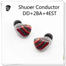 Shuoer Conductor Electrostatic DD 2BA 4EST Tribrid Flagship In Ear Hifi Monitor DJ Studio Audiophile Musician Earphones Earbuds