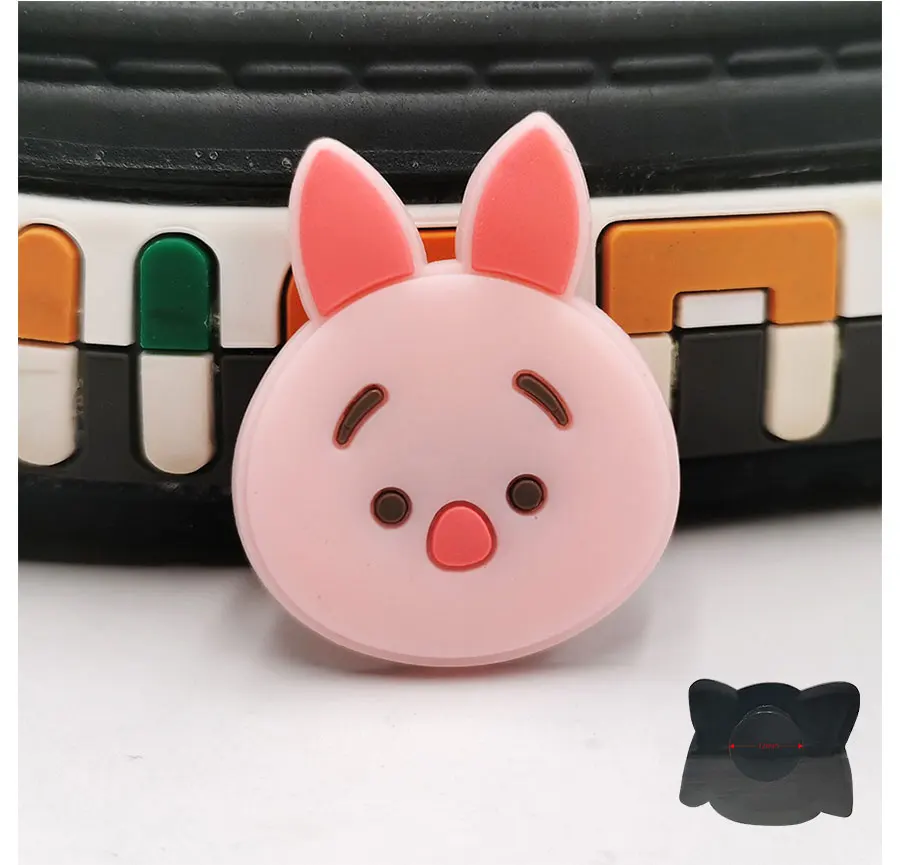 1Pcs Cartoon Girl Animal Cat PVC Shoe Charms Sandals Accessories Garden Shoe Buckle Decorations For Kids Party Gift Croc Jibz