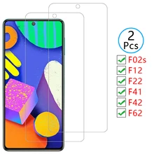 

screen protector for samsung f62 f42 5g f41 f22 f12 f02s protective tempered glass on samsun galaxy f 62 42 41 22 12 62f film