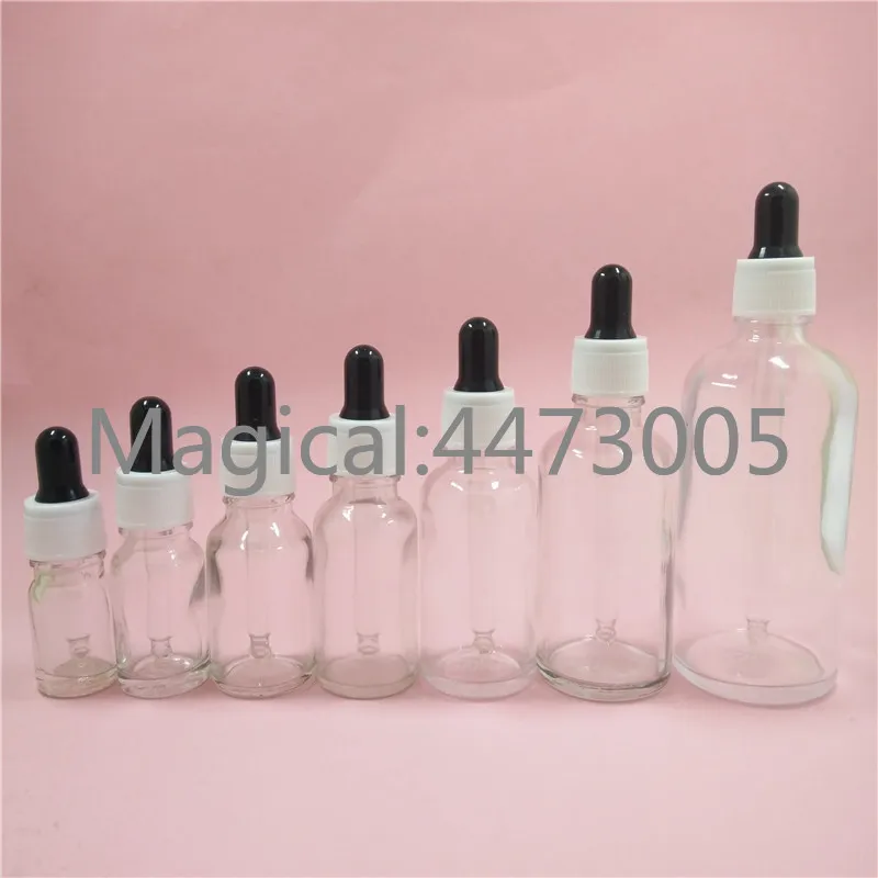 2/10pcs 5/10/15/20/30/50/100ml DIY Empty Essential Oil Glass Bottles Amber Vials With White/Black Plastic Dropping Cover Pipette | Красота и