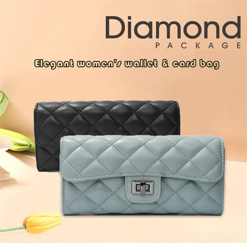 

handbag bussiness card holder Leather wallet Lady Wallet 2019 new lambskin bag , large capacity bag, wallet,credit card case