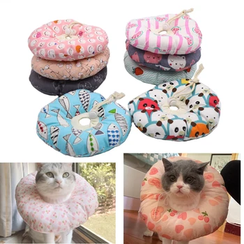 

Elizabeth Circle Cat Anti-bite Collar Anti-scratch Soft Headgear Cat Dog Pet Sterilization Shame Circle Cotton Collar Pet