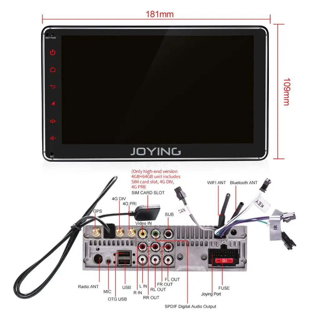 7 дюймов один Din Универсальный Android Авторадио плеер GPS DSP SPDIF Зеркало Ссылка