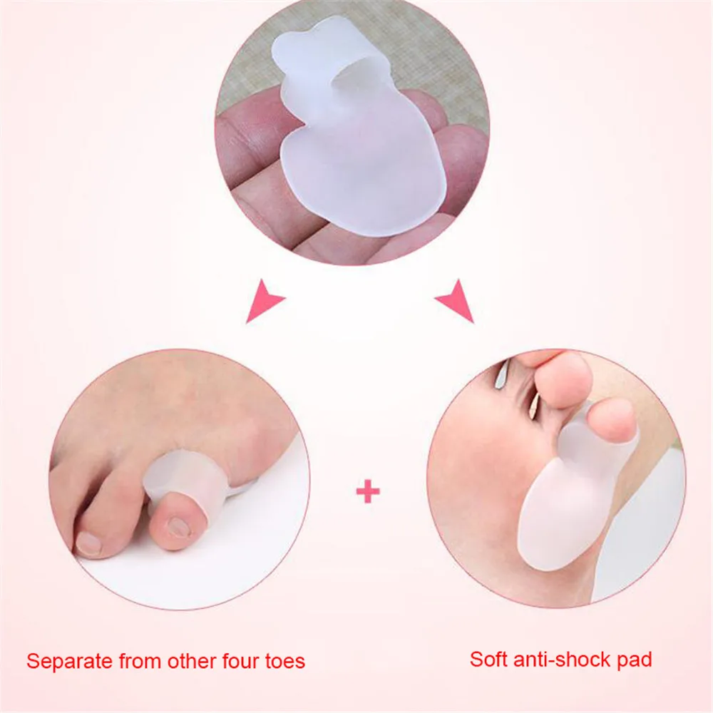 1 Pair Silicone Little Toe Finger Straightener Hallux Valgus Bunion Corrector Foot Health Care Product