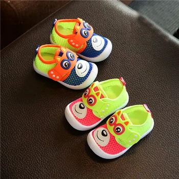 

Spring New Baby Sound Sandals Shoes Mesh Hook Loop Soft Walk Baby Infant Cartoon Dog Baby Boy Girl Casual Sandals Shoes