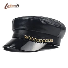 Модная кружевная хлопковая шапка Кепка Женская Повседневная Уличная веревка плоская кепка элегантная однотонная осенне-зимняя теплая ПУ берет шапка женская