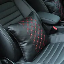 Объемная Автомобильная подушка из пены с эффектом памяти, моющаяся поясничная поддерживающая Подушка, кожаные автомобильные подушки для сидений, нижняя часть спины, подушка для офисного стула