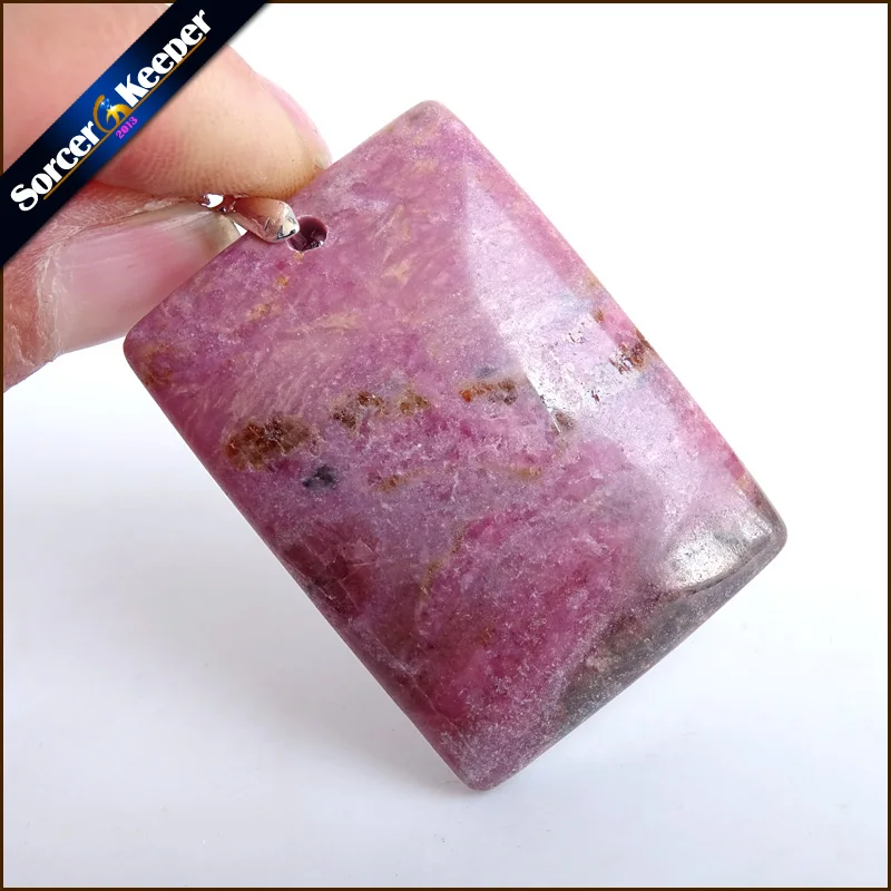 Natural Stone Real Rhodonite Stone Bijoux Vintage Diy Beads Pendant Costume Jewellery Women's Charm Necklace with Gift Box ZS456