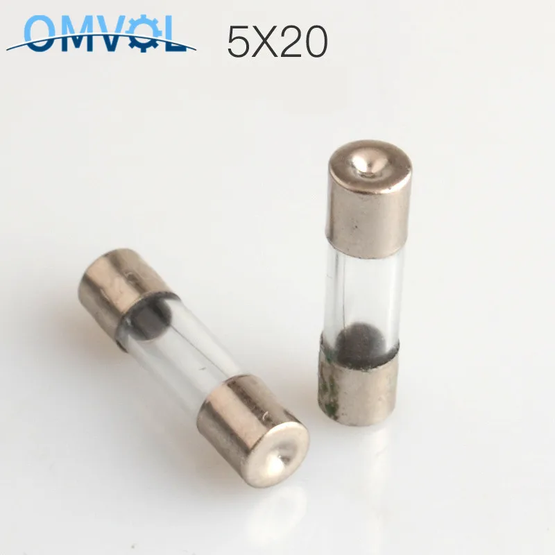 10 шт. 5*20 мм Стекло Предохранитель 250V 0.2A 0.5A 1A 2A 2,5 3A 4A 5A 7A 8A 10A 15A 20A 25A