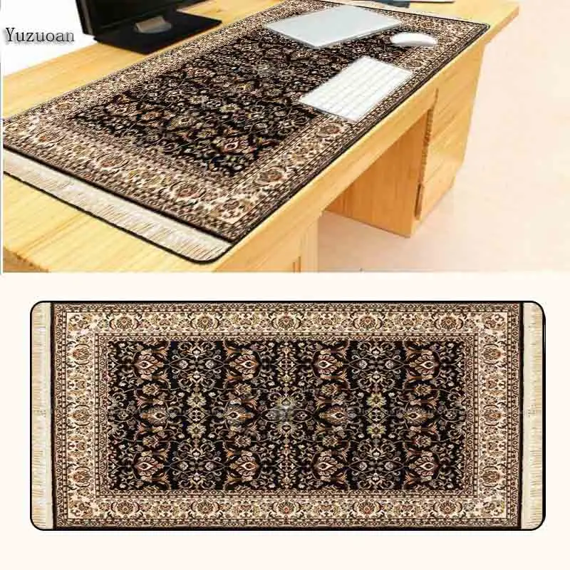 400X900X3MM Yuzuoan персональный персидский ковёр, ковровое колесо, оверлок, коврик для мыши XL 900*400 мм, профессиональные продукты на заказ, большой Настольный коврик - Цвет: 400X900X3MM