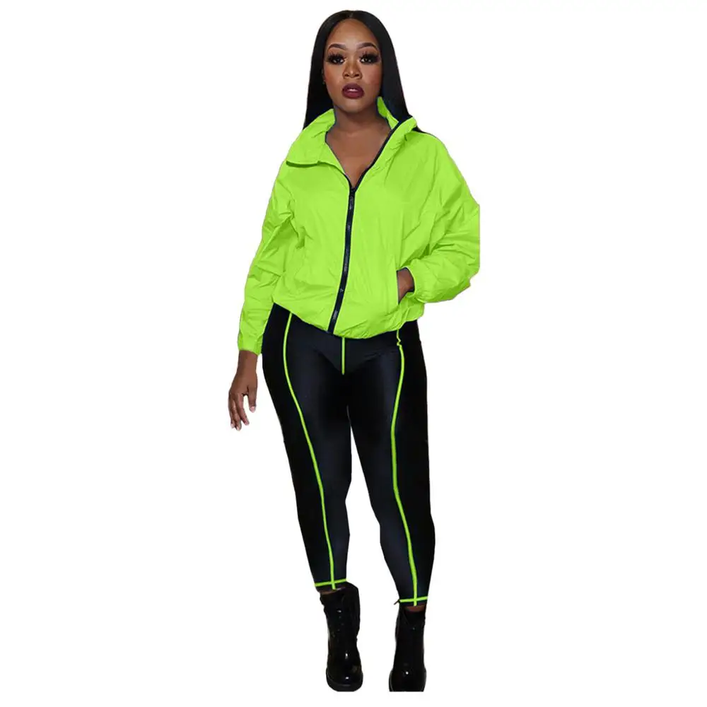 

2pcs Womens Long Sleeve Coats And Pants Sports Set Fashion Comfortable Solid Casual Outdoor Running Jogging Tracksuit For Female