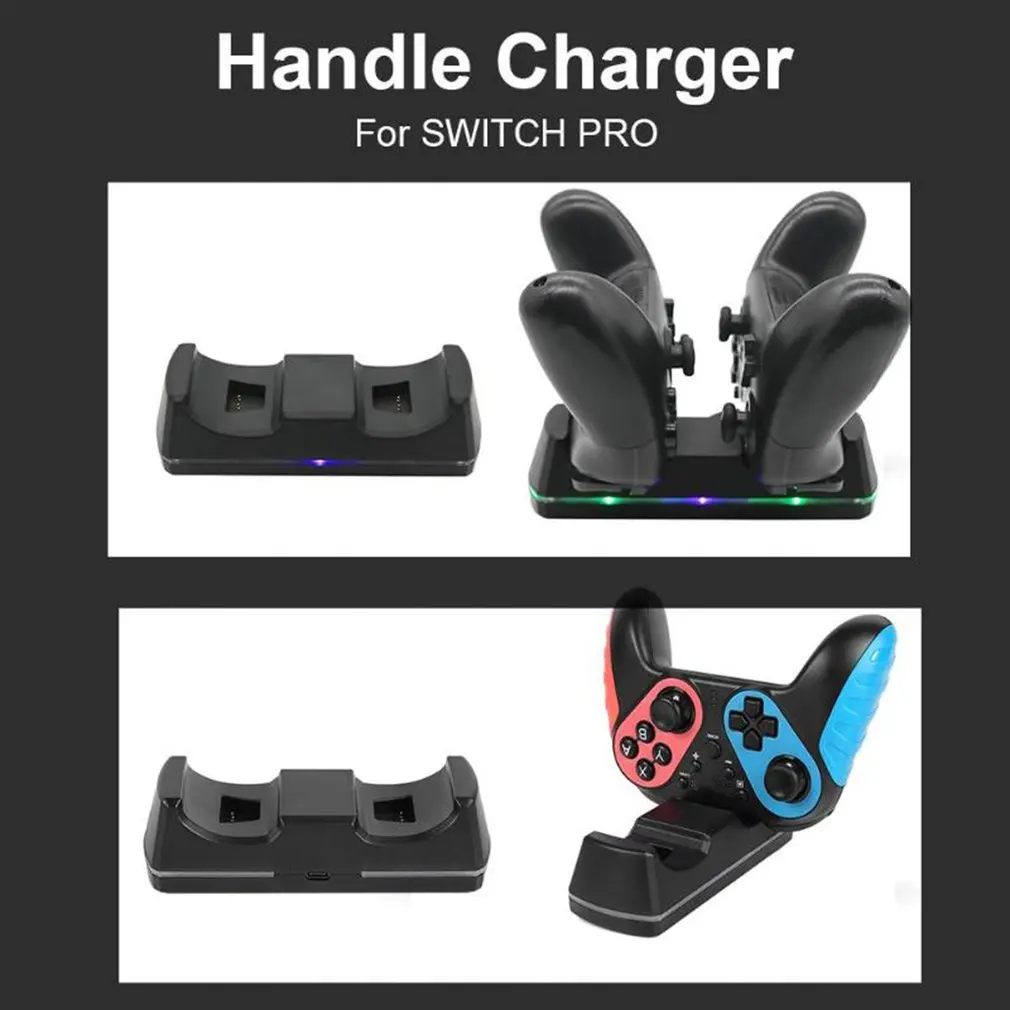 Charging Dock Charger Stand for NS Nintendo Switch Pro Plug Play Easy Operate Controller Game Handle Charging Base